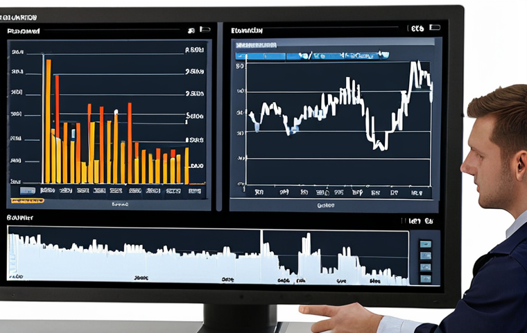 **
Prompt: "Interactive dashboard displaying real-time production metrics in a German factory setting. Focus on clear data visualization elements like bar charts, line graphs, and key performance indicators (KPIs). Depict a production manager analyzing the dashboard on a large monitor, with a clean, modern industrial aesthetic. The scene should convey efficiency and data-driven decision making. Consider including German text labels on the dashboard."
**