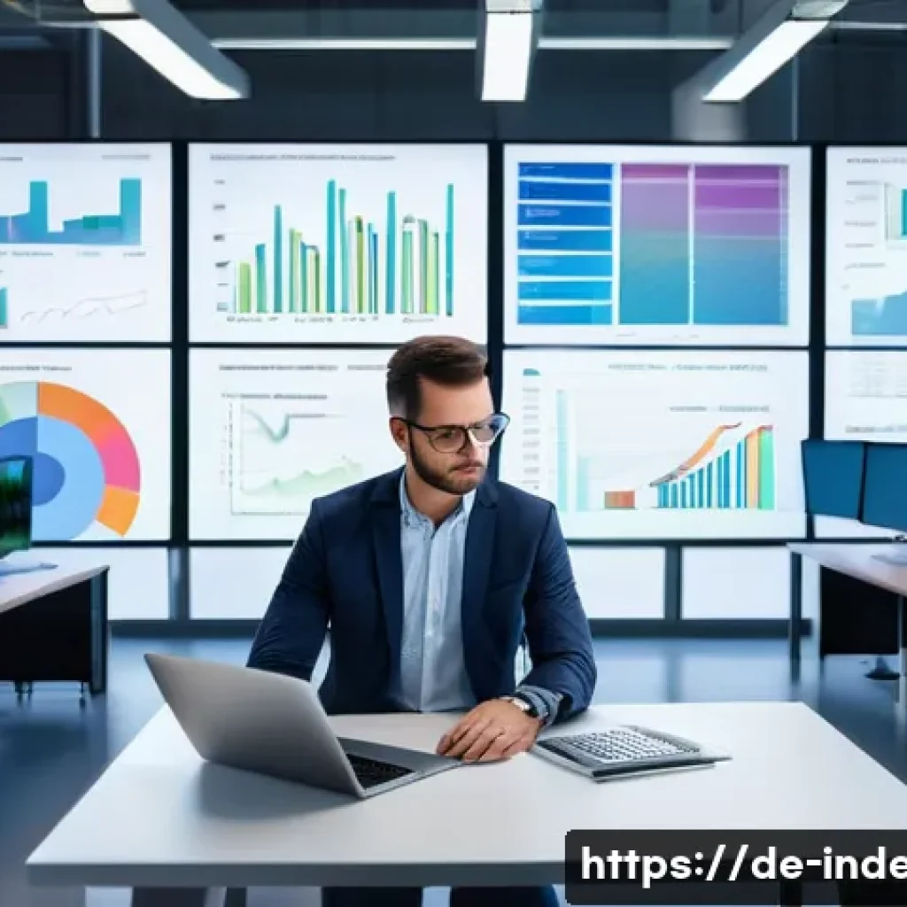 산업공학의 경제성 평가 기법 - A modern German industrial engineer in a bright office, analyzing investment data on multiple transp...