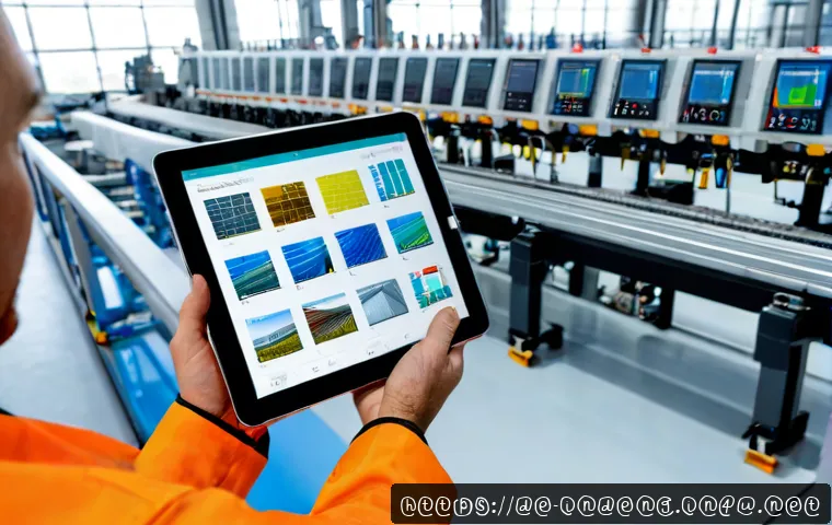Home 15 산업공학과 생산 예측 모델링 - Photorealistic industrial engineering forecasting scene in a modern German manufacturing plant, a mi...